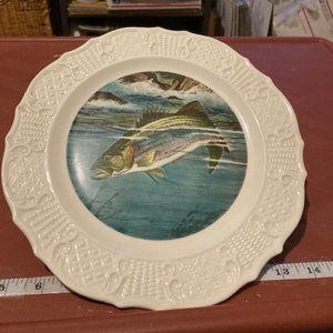 Seagram striped bass plate